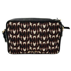 Miu Miu White Shoulder Leather Cool Bag Black